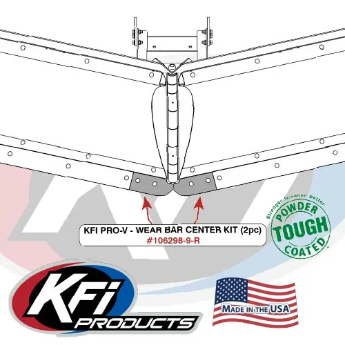 106298-9-R V-Plow Center Wear Bar Kit